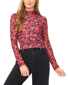 �Z�Z ���f�B�[�X �g�b�v�X �V���c �^�[�g���l�b�N �v�����g CeCe Printed Turtleneck Top One-Size