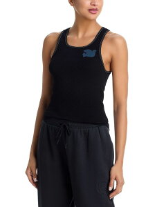 �t���[�V�e�B ���f�B�[�X �g�b�v�X �^���N�g�b�v ���u �R�b�g�� ���S FREECITY Cotton Ribbed Logo Tank Moonshadow