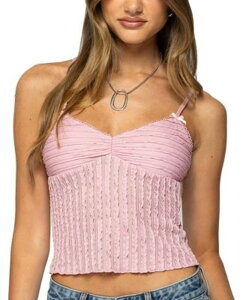 �A�f�B�N�e�b�h ���f�B�[�X �g�b�v�X �^���N�g�b�v �t���� Edikted Aryah Ruffled Tank Top One-Size