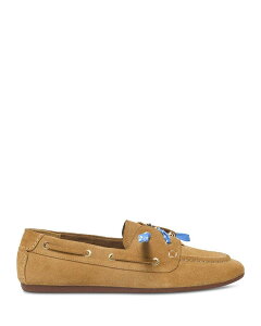 �}�[�W�� ���f�B�[�X �V���[�Y �X���b�|���E���[�t�@�[ �X�G�[�h Maje Women'suede Boat Shoe Loafers Camel �L������