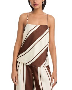 ���[�V�[�p�� ���f�B�[�X �g�b�v�X �^���N�g�b�v Lucy Paris Allie Tank Top Brown/Cream �N���[��