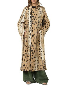 �_�C�A�� �t�H�� �t�@�X�e���o�[�O ���f�B�[�X �A�E�^�[ �R�[�g DIANE von FURSTENBERG Kamirah Trench Coat Leopard Fawneutral Big �A�j�}��