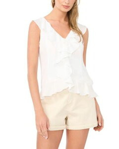 �����X�e�C�g ���f�B�[�X �g�b�v�X �V���c V�l�b�N �t���� 1.STATE V Neck Ruffle Frontop One-Size