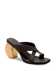 �J���g �K�C�A ���f�B�[�X �V���[�Y �T���_�� ���U�[ �q�[�� Cult Gaia Women's Nina Crossover Strap Leather Higheel Sandals Black �u���b�N