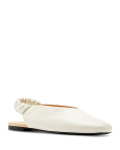 ���J�i�f�B�A�� ���f�B�[�X �V���[�Y �p���v�X ���U�[ La Canadienne Women's Glenn Leather Slingback Flats Milk