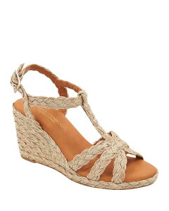 �A���h���A�[�X ���f�B�[�X �V���[�Y �T���_�� Andre Assous Women's Madina Strappy Raffia Woven Espadrille Wedge Sandals Gold �S�[���h