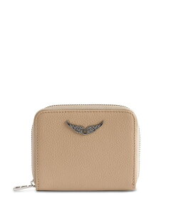 �U�f�B�O �G ���H���e�[�� ���f�B�[�X �A�N�Z�T���[ ���z �~�j ���U�[ Zadig & Voltaire Mini Grained Leather Zip Wallet Clay