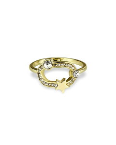 �A�N�A ���f�B�[�X �A�N�Z�T���[ �����O AQUA Cubic Zirconia Star Link Ring - Exclusive Gold �S�[���h