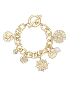 ���C�~�[ �u���b�N ���f�B�[�X �A�N�Z�T���[ �u���X���b�g�E�o���O���E�A���N���b�g Ramy Brook Selena Crystal & Cultured Freshwater Pearl Charm Bracelet Gold/Pearl �p�[��