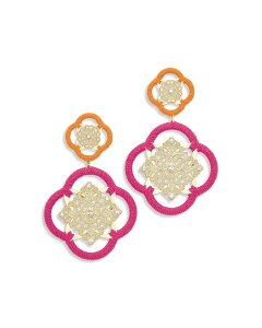 ���C�~�[ �u���b�N ���f�B�[�X �A�N�Z�T���[ �s�A�X�E�C�������O Ramy Brook Anya Thread Wrapped Pav Flower Drop Earrings No Color