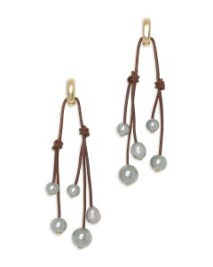 ���C�~�[ �u���b�N ���f�B�[�X �A�N�Z�T���[ �s�A�X�E�C�������O ���U�[ Ramy Brook Riya Cultured Freshwater & Imitation Pearleather Cordrop Earrings Pearl �p�[��