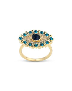 �A�N�A ���f�B�[�X �A�N�Z�T���[ �����O AQUA Stonevil Eye Cocktail Ring - Exclusive Turquoise �^�[�R�C�Y