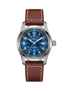 �n�~���g�� ���f�B�[�X �A�N�Z�T���[ �r���v Hamilton Khaki Fieldate Automatic Watch 42mm Blue/Brown �u���[