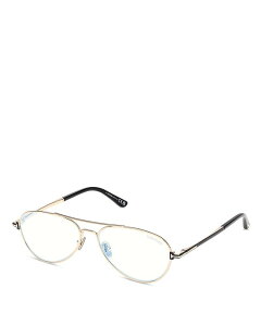�g���E�t�H�[�h ���f�B�[�X �A�N�Z�T���[ �T���O���X�E�A�C�E�F�A Tom Ford Pilot Blue Light Glasses 56mm shiny rose gold �S�[���h