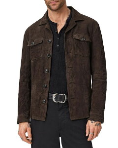 �W�����o���x�C�g�X �����Y �A�E�^�[ �W���P�b�g�E�u���]�� �V���c ���U�[ John Varvatos Jesse Leather Shirt Jacket with Buttons Espresso
