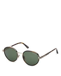 �g���E�t�H�[�h ���f�B�[�X �A�N�Z�T���[ �T���O���X�E�A�C�E�F�A Tom Ford Round Metal Sunglasses 51mm dark havana/green �O���[��