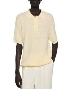 �T���h�� �����Y �g�b�v�X �|���V���c Sandro Manuel Classic Fit Polo Shirt Butter Cream �N���[��