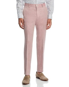 �{�X �����Y �{�g���X �J�W���A���p���c �X�����t�B�b�g ���l�� BOSS Genius Linen & Lyocell Hopsack Slim Fit Suit Pants Light Pastel Pink �s���N