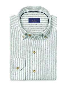 �f�C�r�b�h�h�i�q���[ �����Y �g�b�v�X �V���c ���l�� Davidonahue Linen Stripe Sport Shirt Sage �Z�[�W