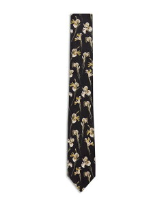 �e�b�h�x�[�J�[ �����Y �A�N�Z�T���[ �l�N�^�C �v�����g �V���N Ted Baker Frinton Orchid Print Silk Classic Tie Black �u���b�N