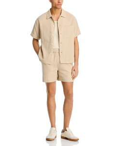 �t���[�� �����Y �g�b�v�X �V���c �V���[�g�p���c FRAME Open Weave Shorts & Shirt Light Stone �X�g�[��