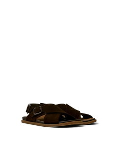 �J���y�[�� �����Y �V���[�Y �T���_�� ���U�[ Camper Men's Lluc Leather X-Strap Sandals Brown �u���E��