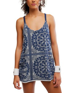 �t���[�s�[�v�� ���f�B�[�X �g�b�v�X �W�����v�X�[�c �v�����g �����p�[�X �~�j Free People Hot Shot Mini Printed Romper Dress Bandanavy Combo �l�C�r�[