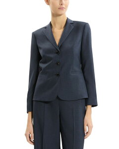 �Z�I���[ ���f�B�[�X �A�E�^�[ �W���P�b�g�E�u���]�� Theory Shrkn Three Button Jacket Nocturnal Navy �l�C�r�[