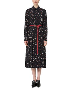 �}�b�N�X�}�[�� ���f�B�[�X �g�b�v�X �����s�[�X �V���N Max Mara Studio Mstelmo Navy Silk Dress Navy �l�C�r�[