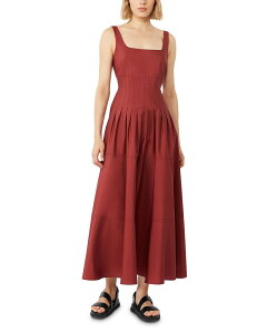 �}�b�N�X�}�[�� ���f�B�[�X �g�b�v�X �����s�[�X �m�[�X���[�u Max Mara Studio Mstfeltre Sleeveless Dress Brick Red ���b�h