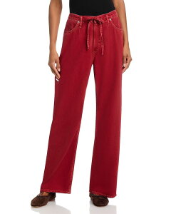 ���O�A���h�{�[�� ���f�B�[�X �{�g���X �f�j���p���c ���C�h���b�O �W�[���Y rag & bone Featherweight Phoebe Drawstring High Rise Wide Leg Jeans in Sienna Stone Sienna Stone �X�g�[��