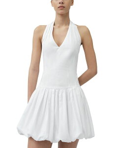 �V���J�C ���f�B�[�X �g�b�v�X �����s�[�X �~�j �R�b�g�� �z���^�[ SIMKHAI Brooke Cotton Halter Mini Dress White �z���C�g