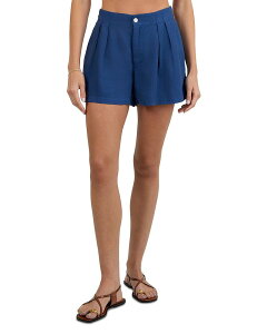�x���_�[�� ���f�B�[�X �{�g���X �n�[�t�p���c�E�V���[�c �V���[�g�p���c Bella Dahl Double Pleat Shorts Midnight Surf