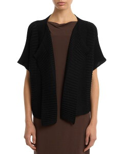 �v���[�c �v���[�Y �C�b�Z�C �~���P ���f�B�[�X �A�E�^�[ �J�[�f�B�K�� �j�b�g PLEATS PLEASE ISSEY MIYAKE Column Knit Cardigan Black �u���b�N