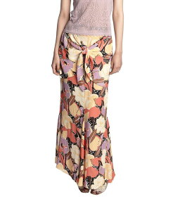 �A�i�X�C ���f�B�[�X �{�g���X�J�[�g �N���[�v Anna Sui Desert Bloom Crepe Skirt Sunset Multi �}���`�J���[