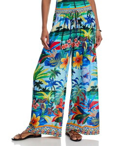 �W���j�[���Y ���f�B�[�X �{�g���X �J�W���A���p���c ���C�h���b�O Johnny Was Paradis Wide Leg Swim Cover-Upants Paradis