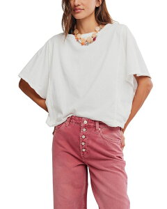 �t���[�s�[�v�� ���f�B�[�X �g�b�v�X T�V���c Free People Next Level Tee Clean Ivory �A�C�{���[