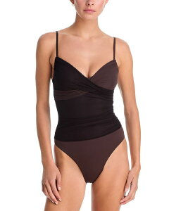 �X�^�E�h ���f�B�[�X ���� �㉺�Z�b�g STAUD La Mer One Piece Swimsuit Espresso/Black �u���b�N