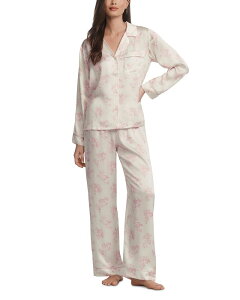 �G�o�[�W�F�C ���f�B�[�X �A�E�^�[ �p�[�J�[�E�X�E�F�b�g �v�����g �V���N Eberjey Inez Printed Washable Silk Long Pajama Set Rose Garden