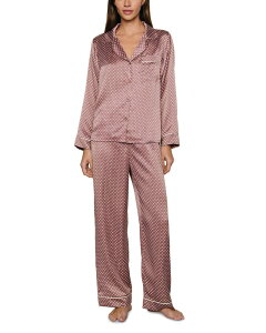 �G�o�[�W�F�C ���f�B�[�X �A�E�^�[ �p�[�J�[�E�X�E�F�b�g �v�����g �V���N Eberjey Inez Printed Washable Silk Long Pajama Setide Dot Fig/Ivory �A�C�{���[