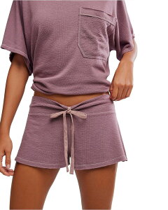 �t���[�s�[�v�� ���f�B�[�X �{�g���X �n�[�t�p���c�E�V���[�c �V���[�g�p���c Free People Staycation Sleep Shorts Elderberry Tea