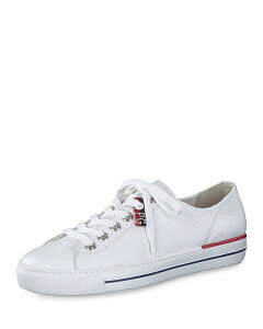 �|�[���E�O���[�� ���f�B�[�X �V���[�Y �X�j�[�J�[ ���[�X Paul Green Women's Carly Lace Up Sneakers White Leather �z���C�g
