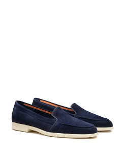 �T���g�[�j ���f�B�[�X �V���[�Y �X���b�|���E���[�t�@�[ �X�G�[�h Santoni Women'suede Loafer Navy �l�C�r�[