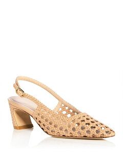 �X�`���A�[�g ���C�c�}�� ���f�B�[�X �V���[�Y �p���v�X Stuart Weitzman Women'stassi 50 Woven Slingback Pumps Adobe