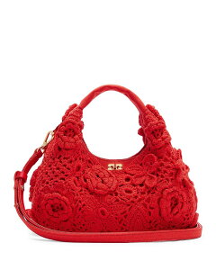 �K�j�[ ���f�B�[�X �o�b�O �~�j �R�b�g�� GANNI Mini Crochet Cotton Hobo Bagoji Berry