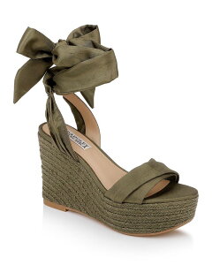 �o�b�W�F���[�~�V���J ���f�B�[�X �V���[�Y �T���_�� Badgley Mischka Women's Ximora Espadrille Sandals Olive Silk �I���[�u