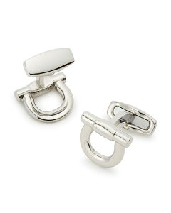サルヴァトーレ フェラガモ メンズ カフスボタン アクセサリー Gancini Cufflinks Gem Ottone