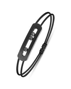 ���V�J ���f�B�[�X �A�N�Z�T���[ �u���X���b�g�E�o���O���E�A���N���b�g Messika Diamond Move Titanium Black Extra Large Bracelet in Titanium on Cord 0.40 tcw Black Titanium �u���b�N