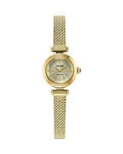 �V�`�Y�� ���f�B�[�X �A�N�Z�T���[ �r���v Citizen Eco-Drive Fio Watch 18.4mm Gold/Blue �u���[