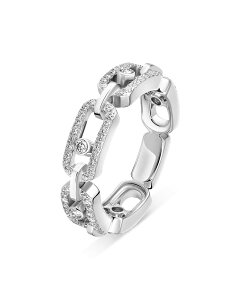 ���V�J ���f�B�[�X �A�N�Z�T���[ �����O Messika 18K White Gold Move Link Diamond Link Ring 0.43 tcwhite Gold �z���C�g